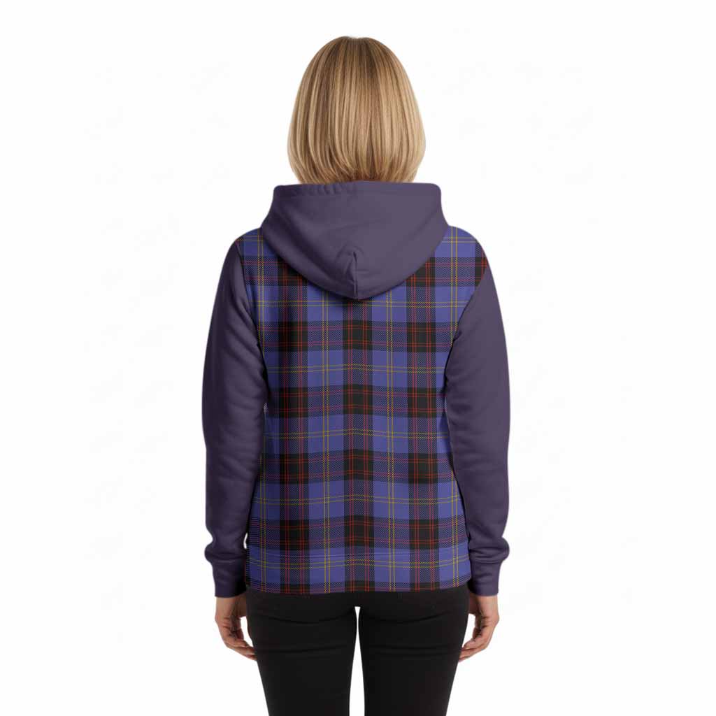 Rutherford Tartan Accent Hoodie with Family Crest