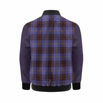 Rutherford Tartan Accent Kid Bomber Jacket with Family Crest