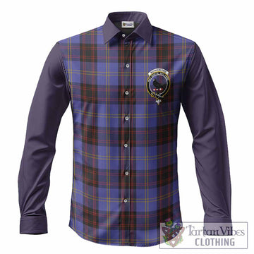 Rutherford Tartan Accent Long Sleeve Button Shirts with Family Crest