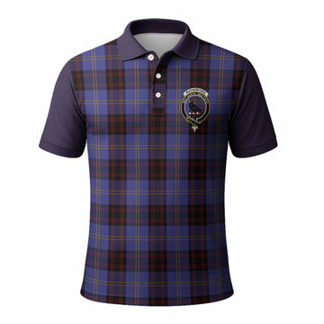 Rutherford Tartan Accent Polo Shirt with Family Crest