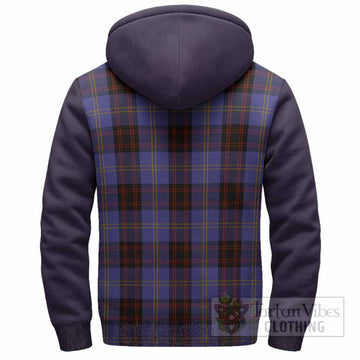 Rutherford Tartan Accent Sherpa Hoodie with Family Crest
