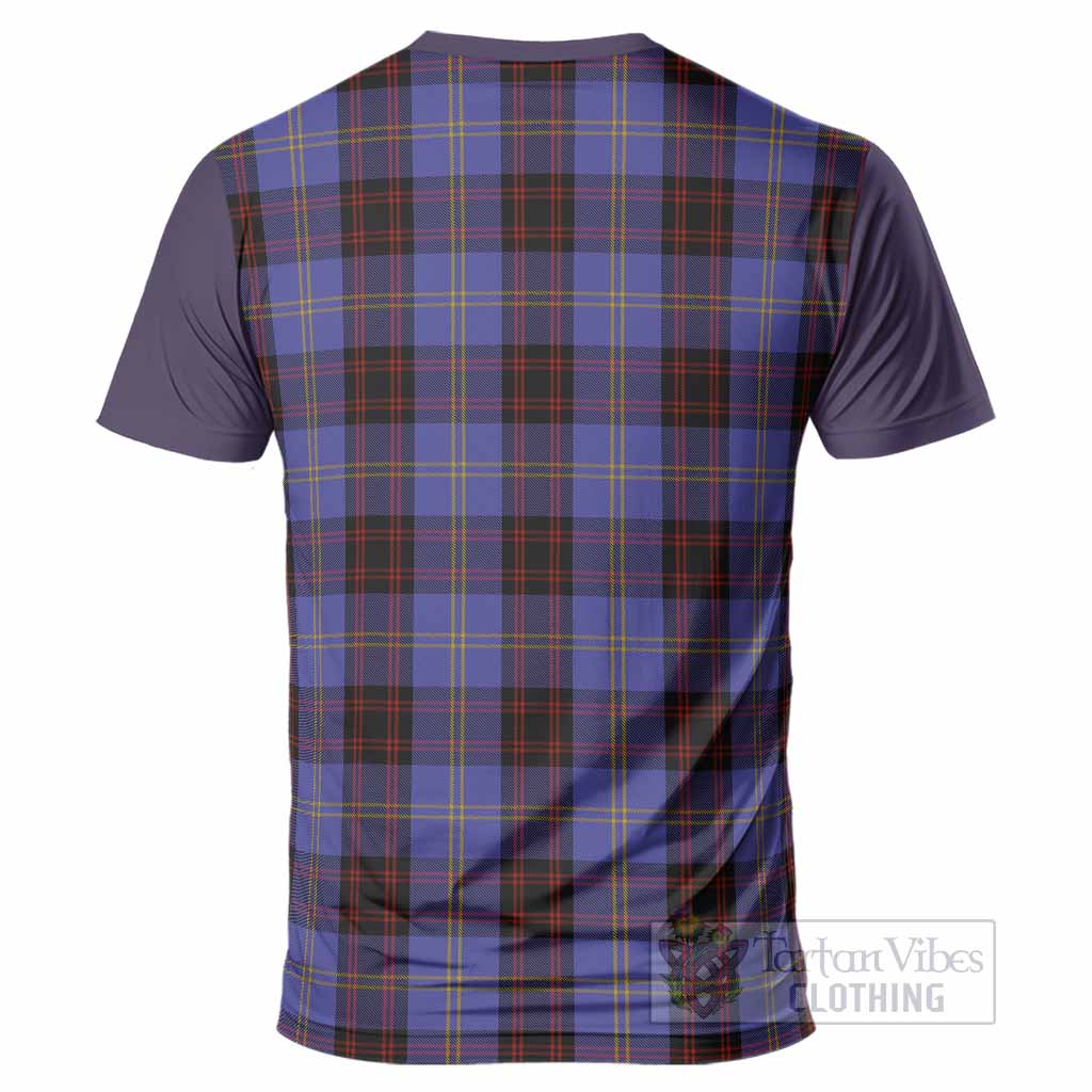 Rutherford Tartan Accent T-Shirt with Family Crest