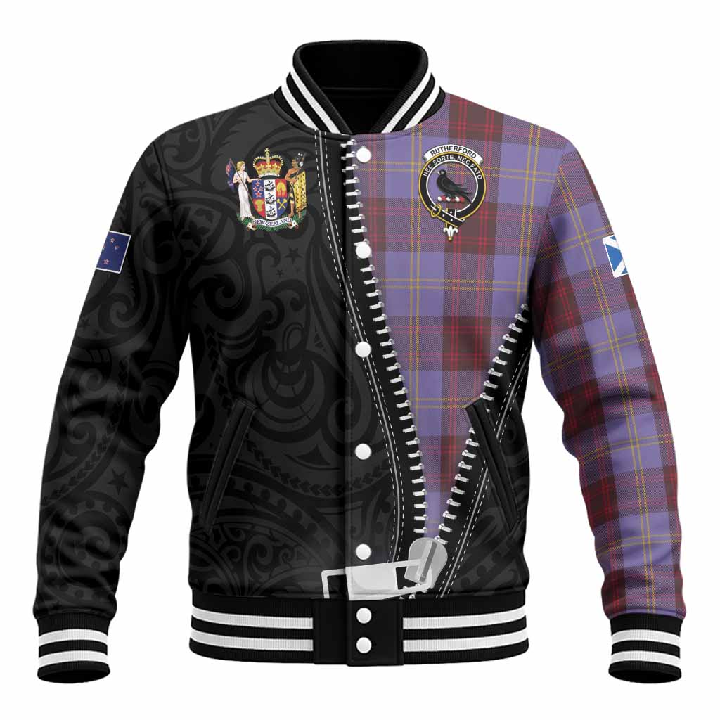 Rutherford Tartan Baseball Jacket New Zealand Pattern Unique Zipper Stylized