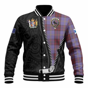Rutherford Tartan Baseball Jacket New Zealand Pattern Unique Zipper Stylized