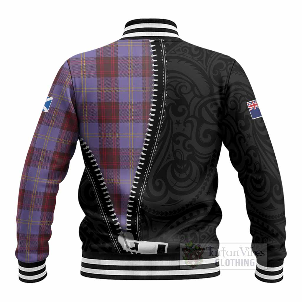 Rutherford Tartan Baseball Jacket New Zealand Pattern Unique Zipper Stylized