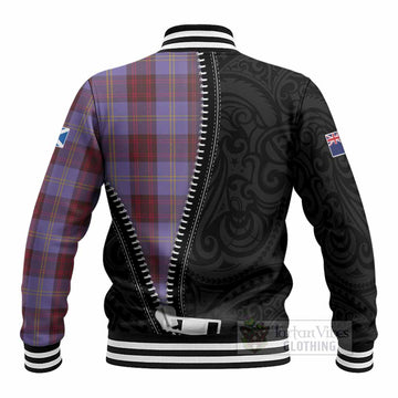 Rutherford Tartan Baseball Jacket New Zealand Pattern Unique Zipper Stylized