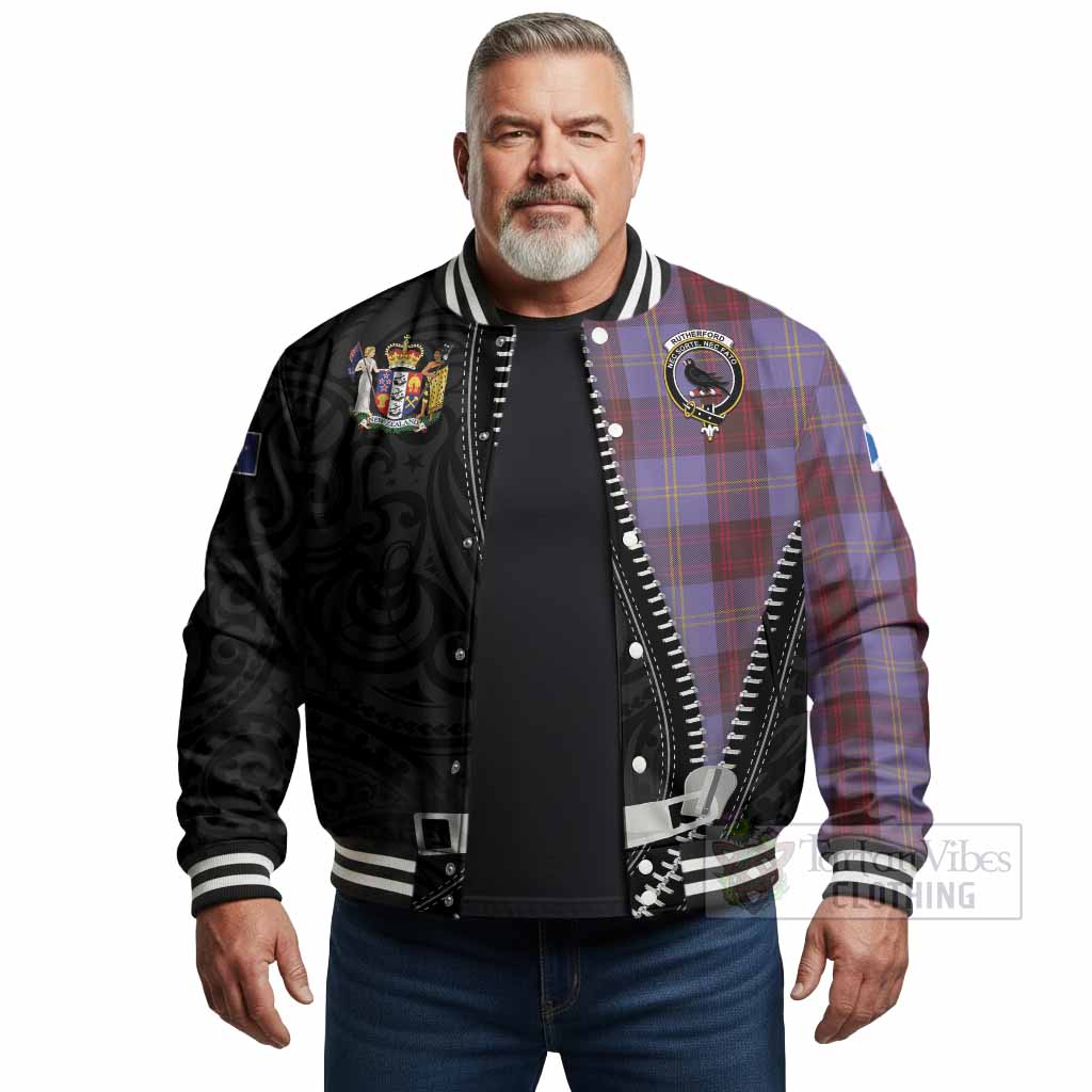 Rutherford Tartan Baseball Jacket New Zealand Pattern Unique Zipper Stylized