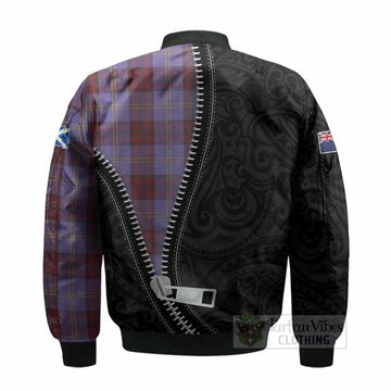 Rutherford Tartan Bomber Jacket New Zealand Pattern Unique Zipper Stylized