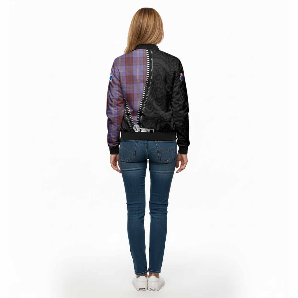 Rutherford Tartan Bomber Jacket New Zealand Pattern Unique Zipper Stylized