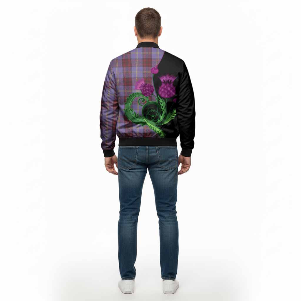 Rutherford Tartan Bomber Jacket Traditional Scottish Thistle