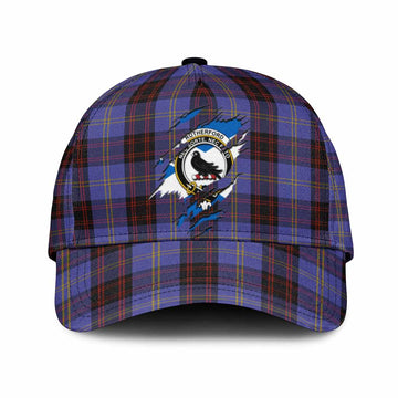 Rutherford Tartan Classic Cap with Family Crest In Me Style
