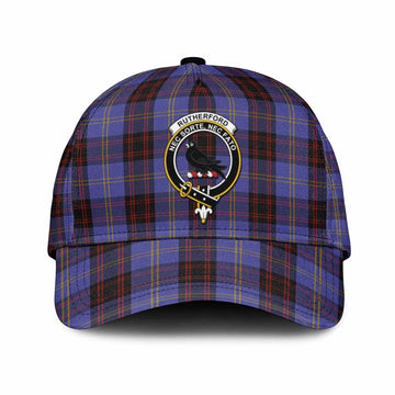 Rutherford Tartan Classic Cap with Family Crest