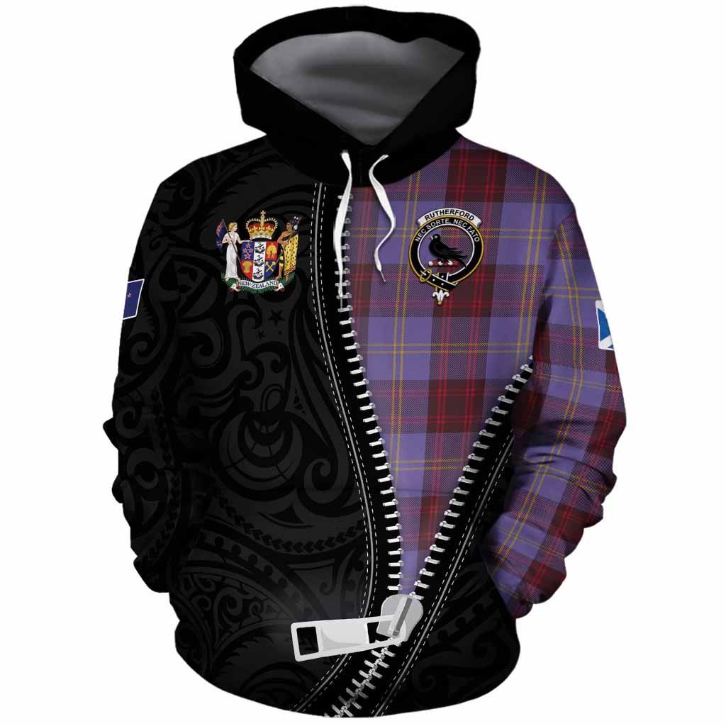 Rutherford Tartan Cotton Hoodie New Zealand Pattern Unique Zipper Stylized
