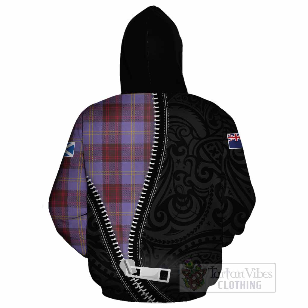 Rutherford Tartan Cotton Hoodie New Zealand Pattern Unique Zipper Stylized