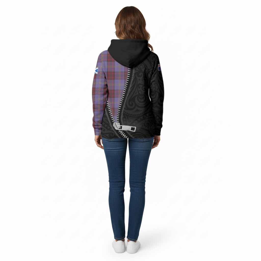 Rutherford Tartan Cotton Hoodie New Zealand Pattern Unique Zipper Stylized