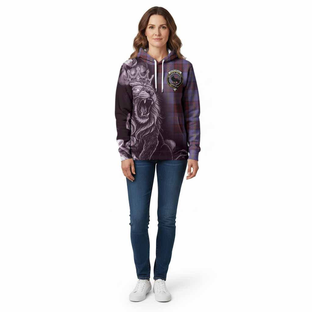 Rutherford Tartan Cotton Hoodie Roaring Lion Heritage