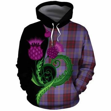 Rutherford Tartan Cotton Hoodie Traditional Scottish Thistle