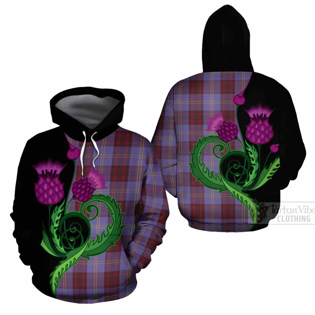 Rutherford Tartan Cotton Hoodie Traditional Scottish Thistle
