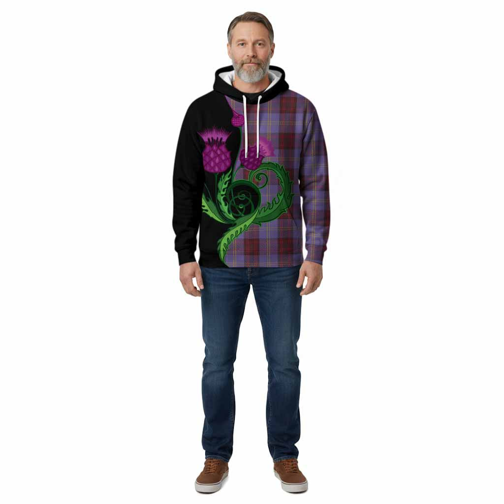Rutherford Tartan Cotton Hoodie Traditional Scottish Thistle