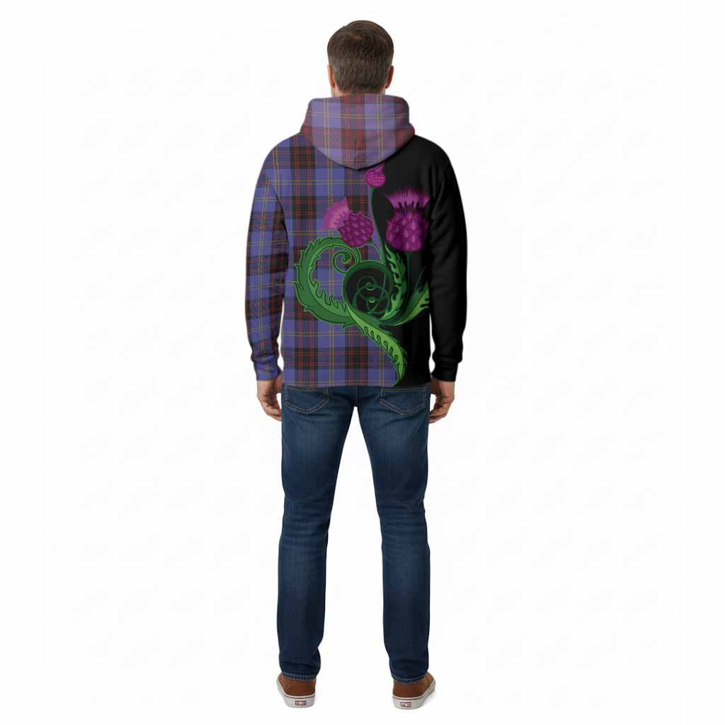 Rutherford Tartan Cotton Hoodie Traditional Scottish Thistle