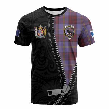 Rutherford Tartan Cotton T-shirt New Zealand Pattern Unique Zipper Stylized