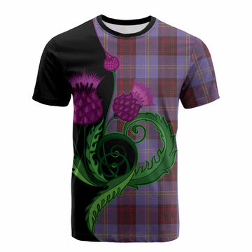 Rutherford Tartan Cotton T-shirt Traditional Scottish Thistle