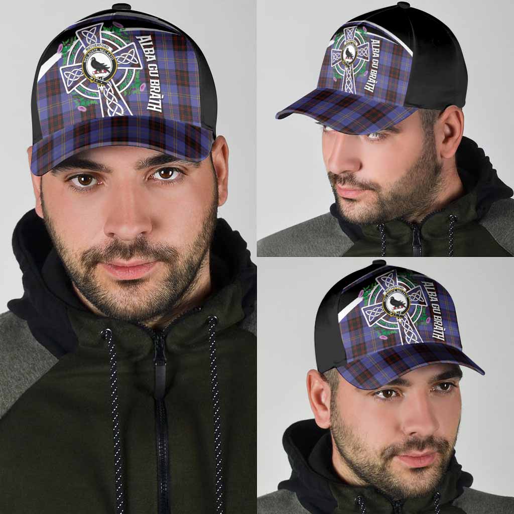 Rutherford Tartan Crest Classic Cap Scottish Thistle Celtic Cross Alba Gu Brath