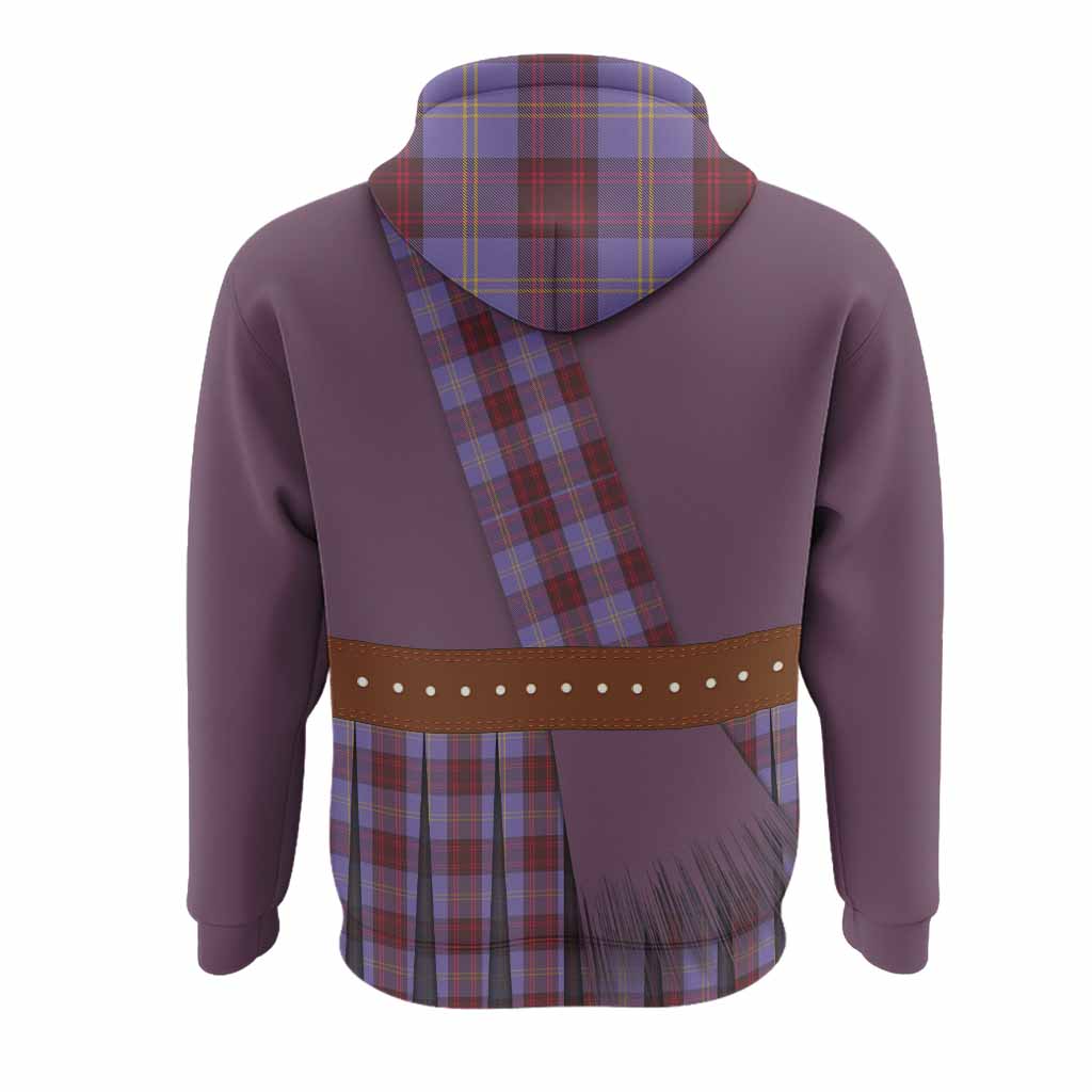 Rutherford Tartan Crest Hoodie Kilt Costume Style
