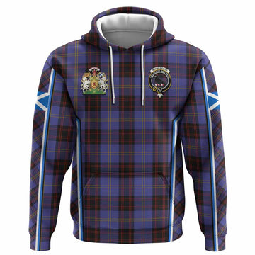 Rutherford Tartan Crest Hoodie Scotland Coat of Arm Flag Style - Tartan Vibes Clothing