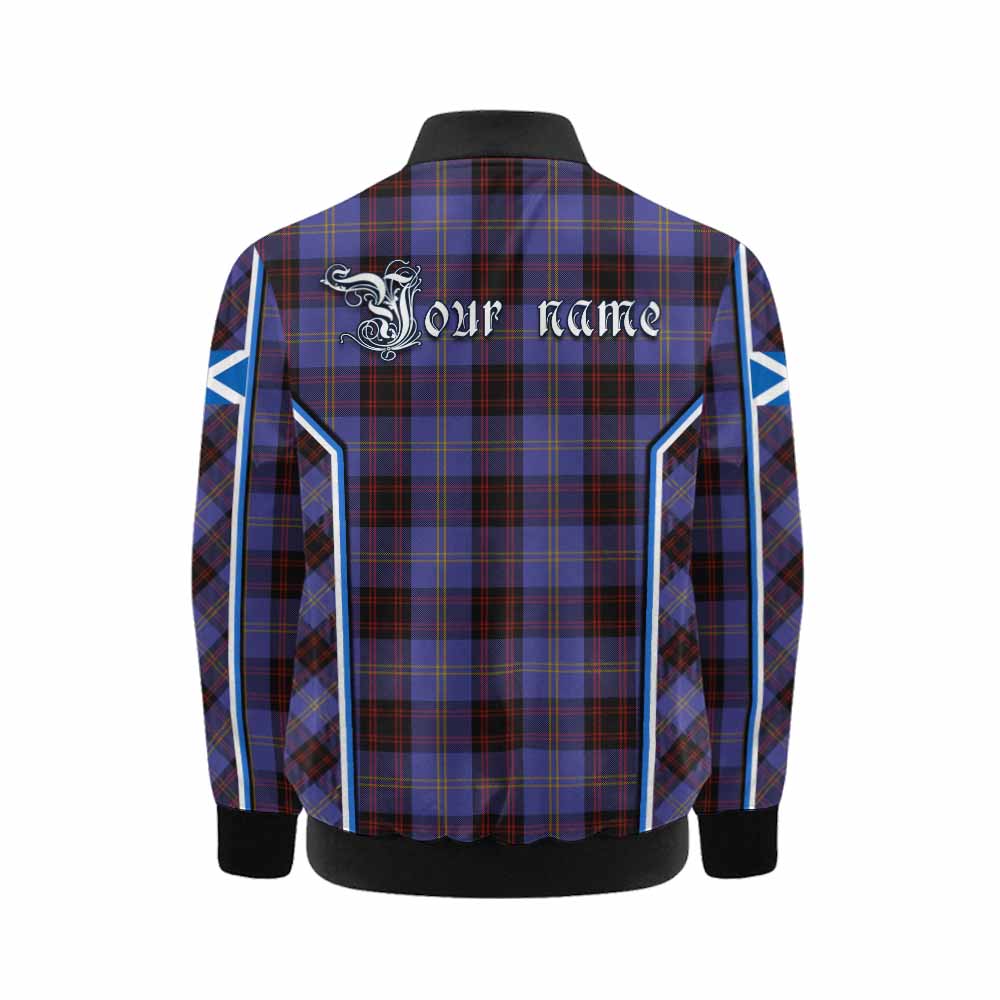 Rutherford Tartan Crest Kid Bomber Jacket Scotland Coat of Arm Flag Style - Tartan Vibes Clothing