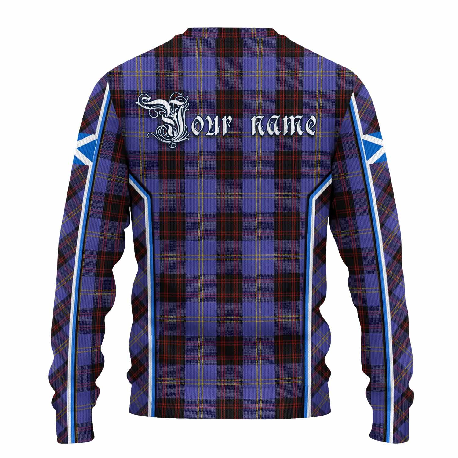 Rutherford Tartan Crest Knitted Sweater Scotland Coat of Arm Flag Style - Tartan Vibes Clothing