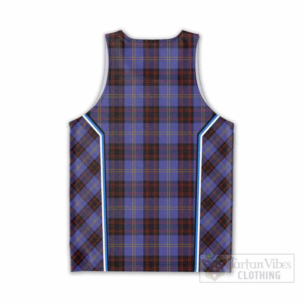 Rutherford Tartan Crest Men Tank Top Scotland Coat of Arm Flag Style - Tartan Vibes Clothing