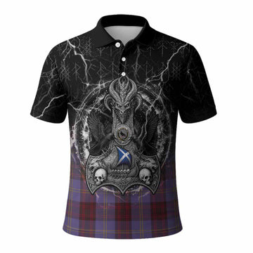 Rutherford Tartan Crest Polo Shirt Celtic Odin's Raven Legacy