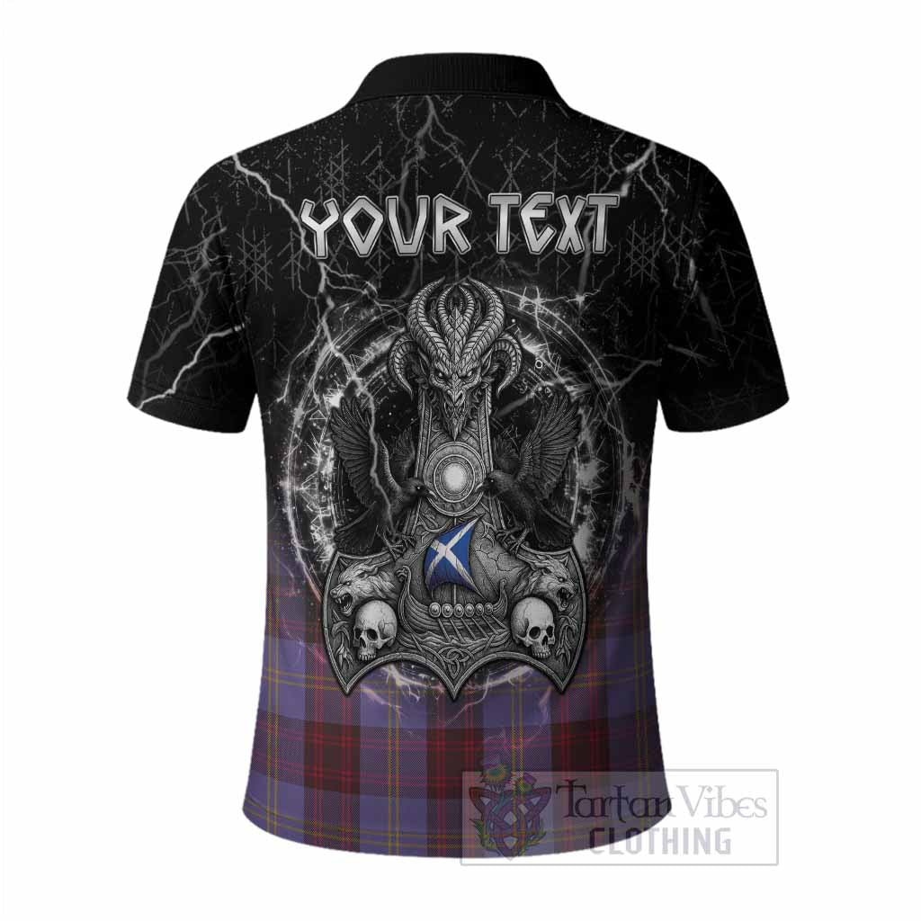 Rutherford Tartan Crest Polo Shirt Celtic Odin's Raven Legacy