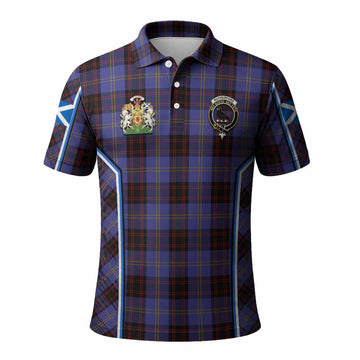 Rutherford Tartan Crest Polo Shirt Scotland Coat of Arm Flag Style - Tartan Vibes Clothing