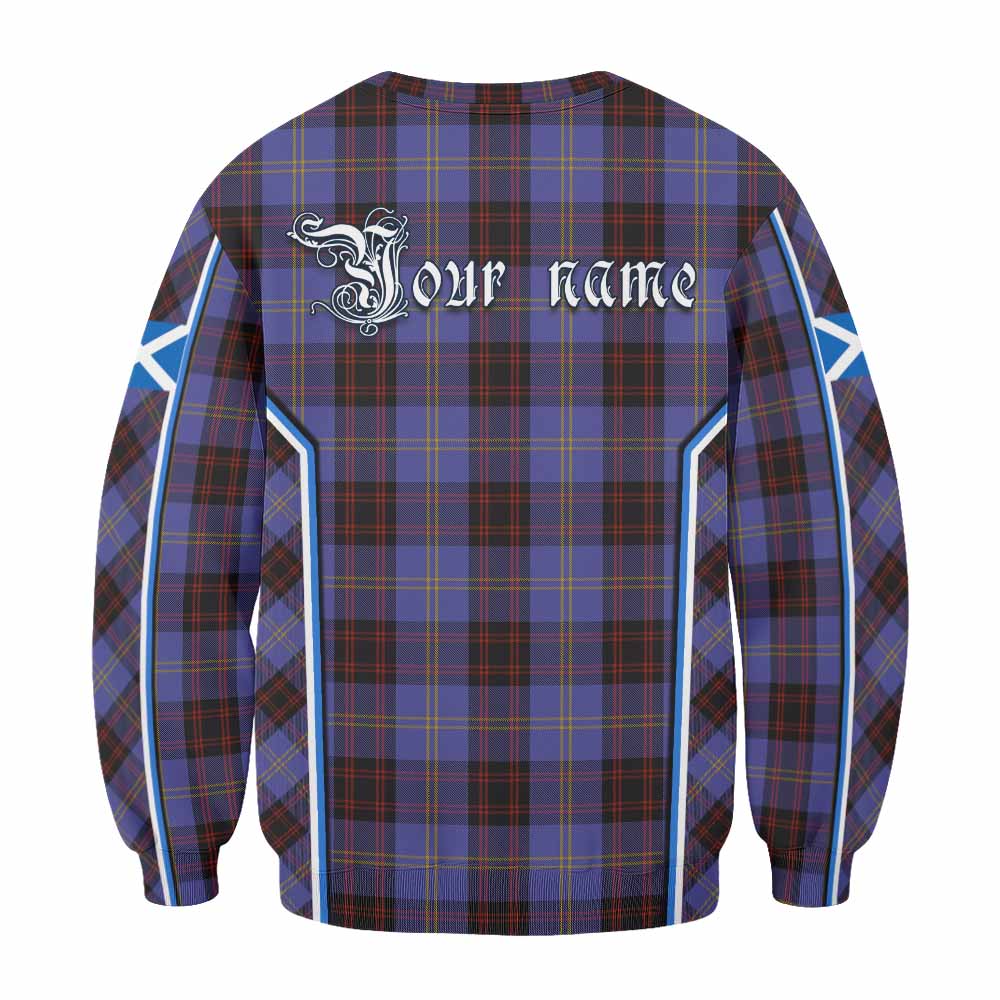 Rutherford Tartan Crest Sweatshirt Scotland Coat of Arm Flag Style - Tartan Vibes Clothing