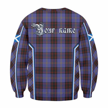 Rutherford Tartan Crest Sweatshirt Scotland Coat of Arm Flag Style - Tartan Vibes Clothing
