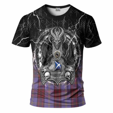 Rutherford Tartan Crest T-Shirt Celtic Odin's Raven Legacy
