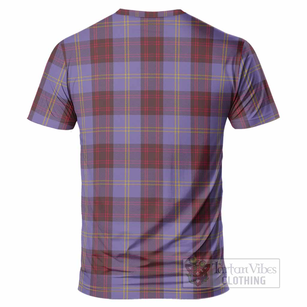 Rutherford Tartan Crest T-Shirt Ferocious Lion Style