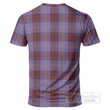 Rutherford Tartan Crest T-Shirt Ferocious Lion Style