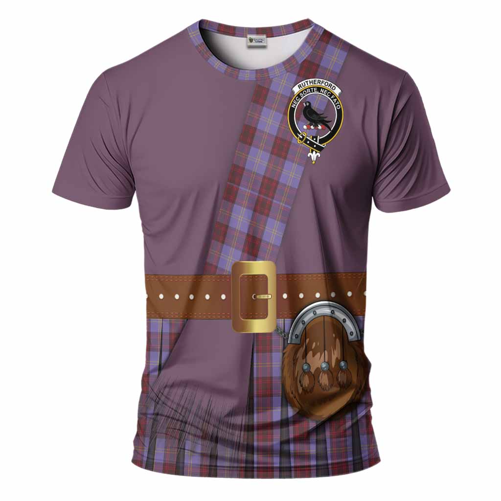 Rutherford Tartan Crest T-Shirt Kilt Costume Style
