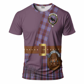 Rutherford Tartan Crest T-Shirt Kilt Costume Style