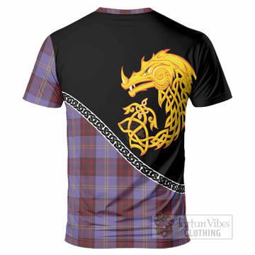 Rutherford Tartan Crest T-Shirt Legendary Dragon Knot Half Style