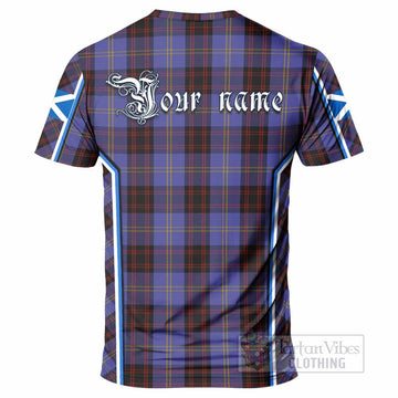 Rutherford Tartan Crest T-shirt Scotland Coat of Arm Flag Style - Tartan Vibes Clothing