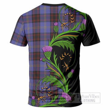 Rutherford Tartan Crest T-Shirt Scottish Thistle Pride Heritage Art