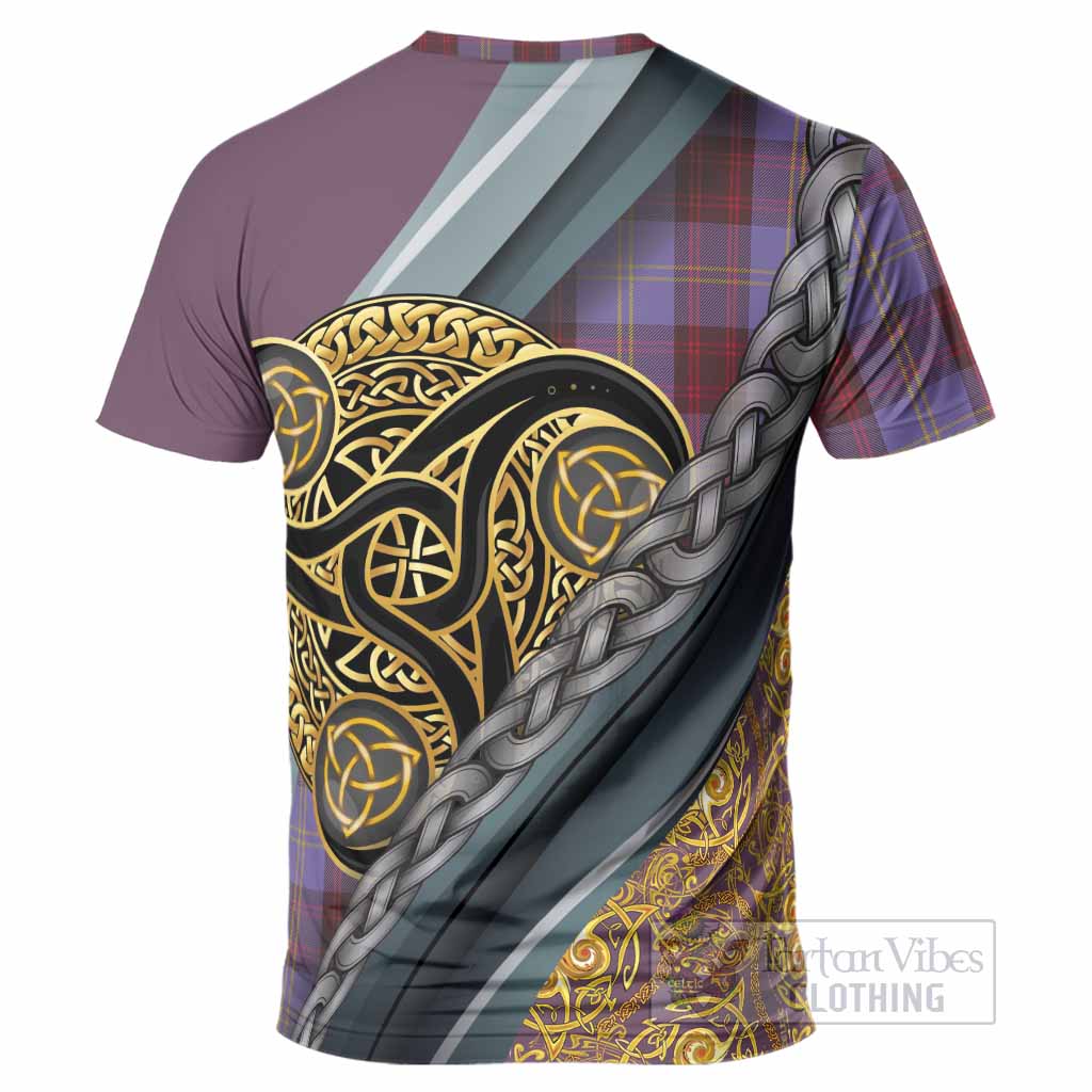 Rutherford Tartan Crest T-Shirt Scottish Triskele Celtic
