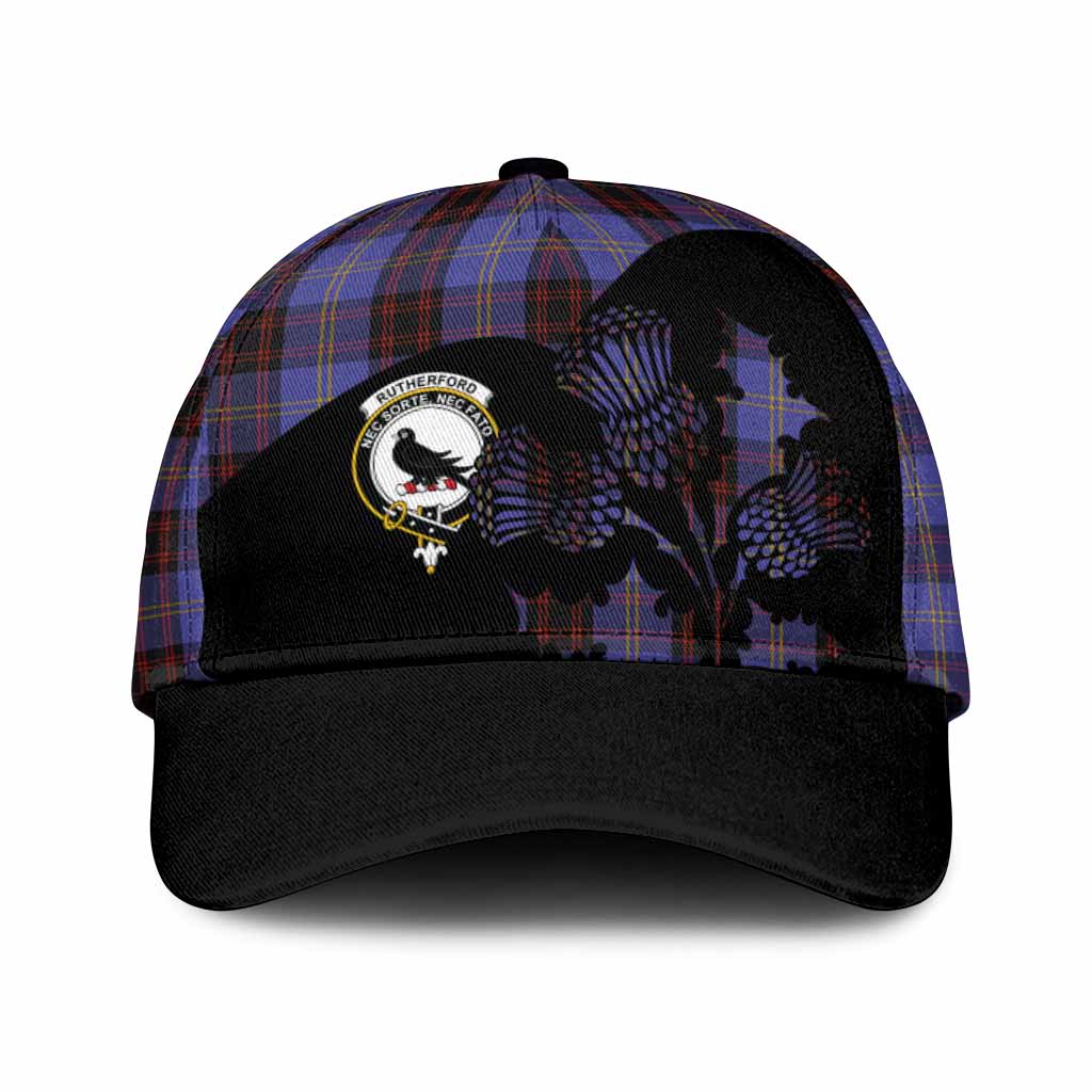 Rutherford Tartan Family Crest Classic Cap Scotland Thistle Floral Flag Style