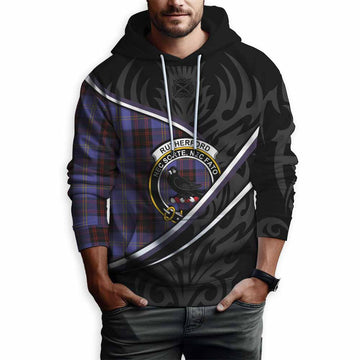 Rutherford Tartan Family Crest Hoodie Celtic Scottish Thistle Floral - Tartan Vibes Clothing