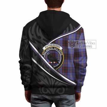 Rutherford Tartan Family Crest Hoodie Celtic Scottish Thistle Floral - Tartan Vibes Clothing