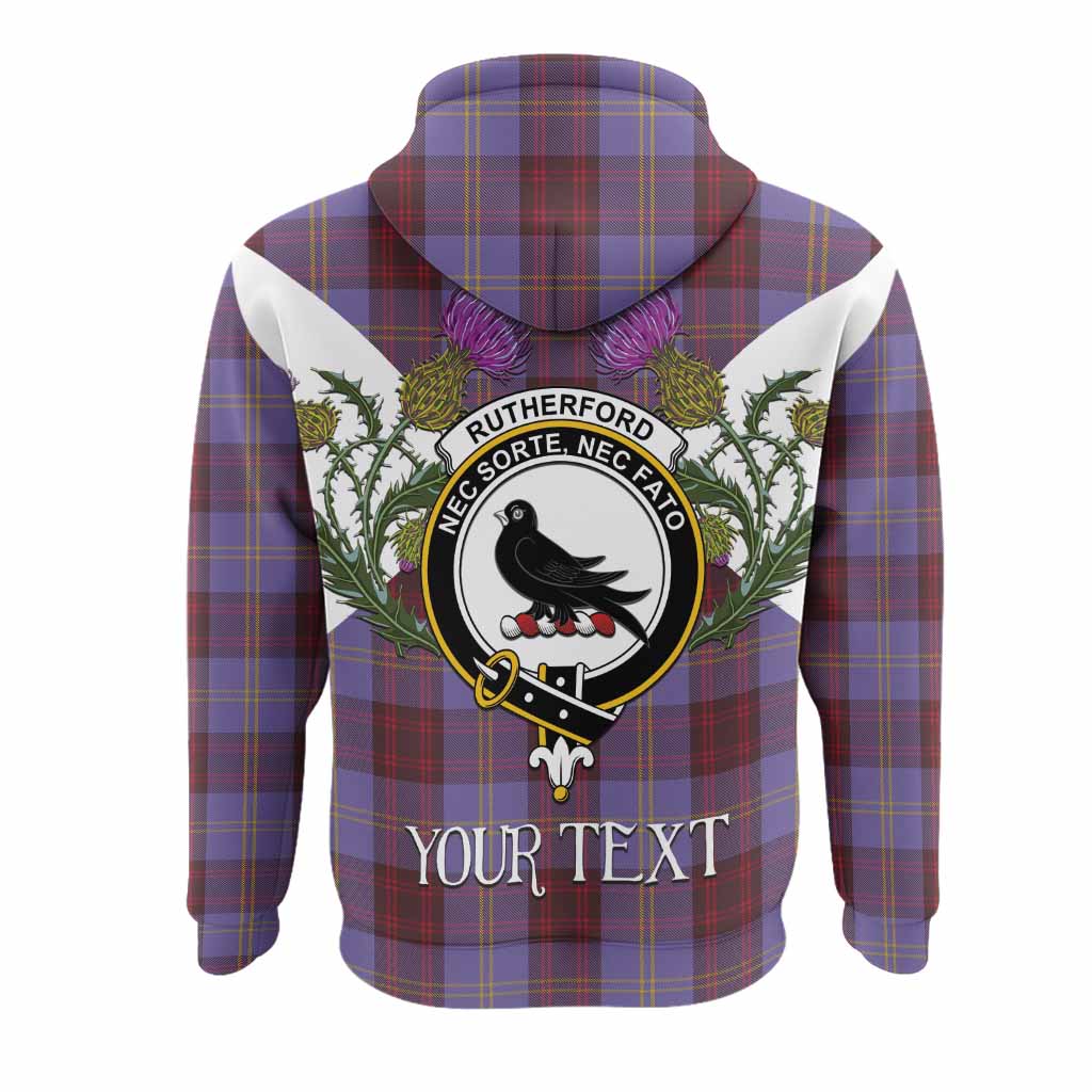 Rutherford Tartan Family Crest Hoodie Scottish Burns Night Thistle Floral